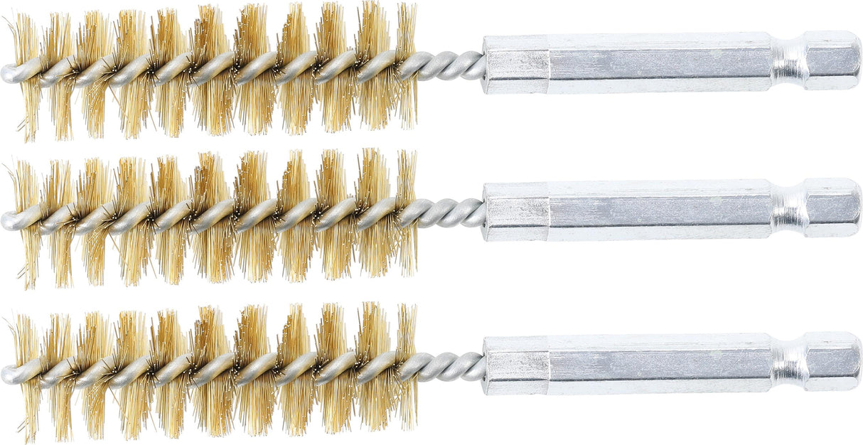BRASS BRUSH | 15 MM | 6.3 MM (1/4") DRIVE | 3 PCS. (3078-15-M)