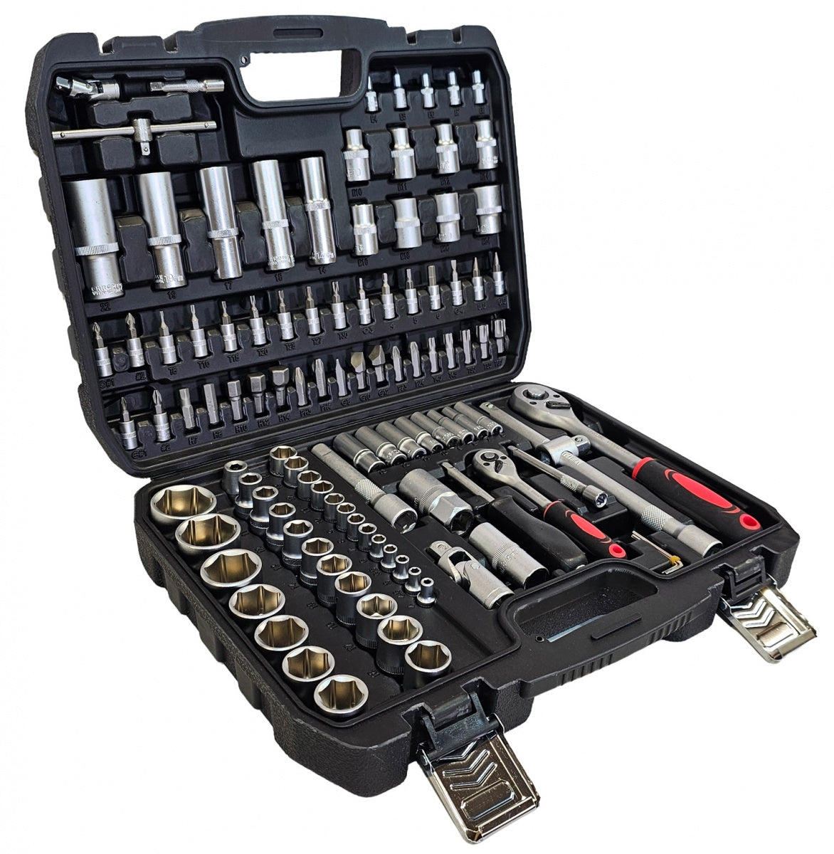 TOOL SET | CR-V | 72Z | 6.3 MM (1/4") + 12.5 MM (1/2") | 108 PCS. (SK108)