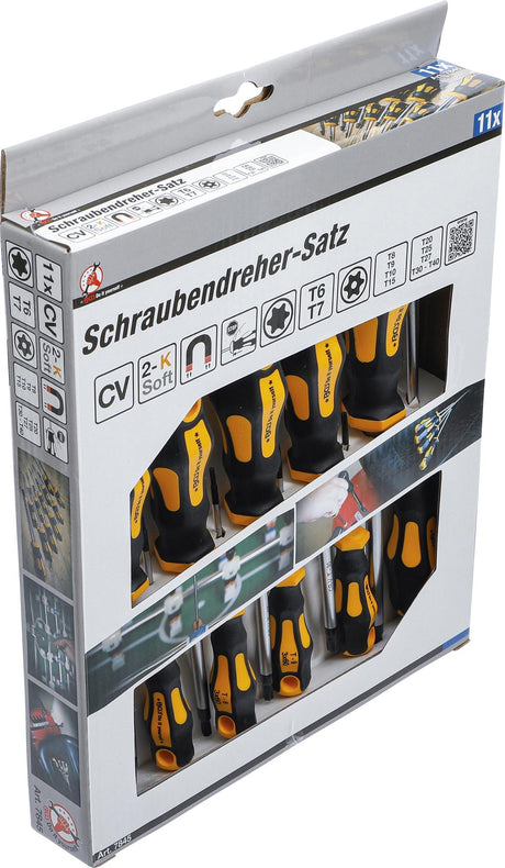 SCREWDRIVER SET | T-STAR TAMPERPROOF (FOR TORX) T6 - T40 | 11 PCS. (7845)