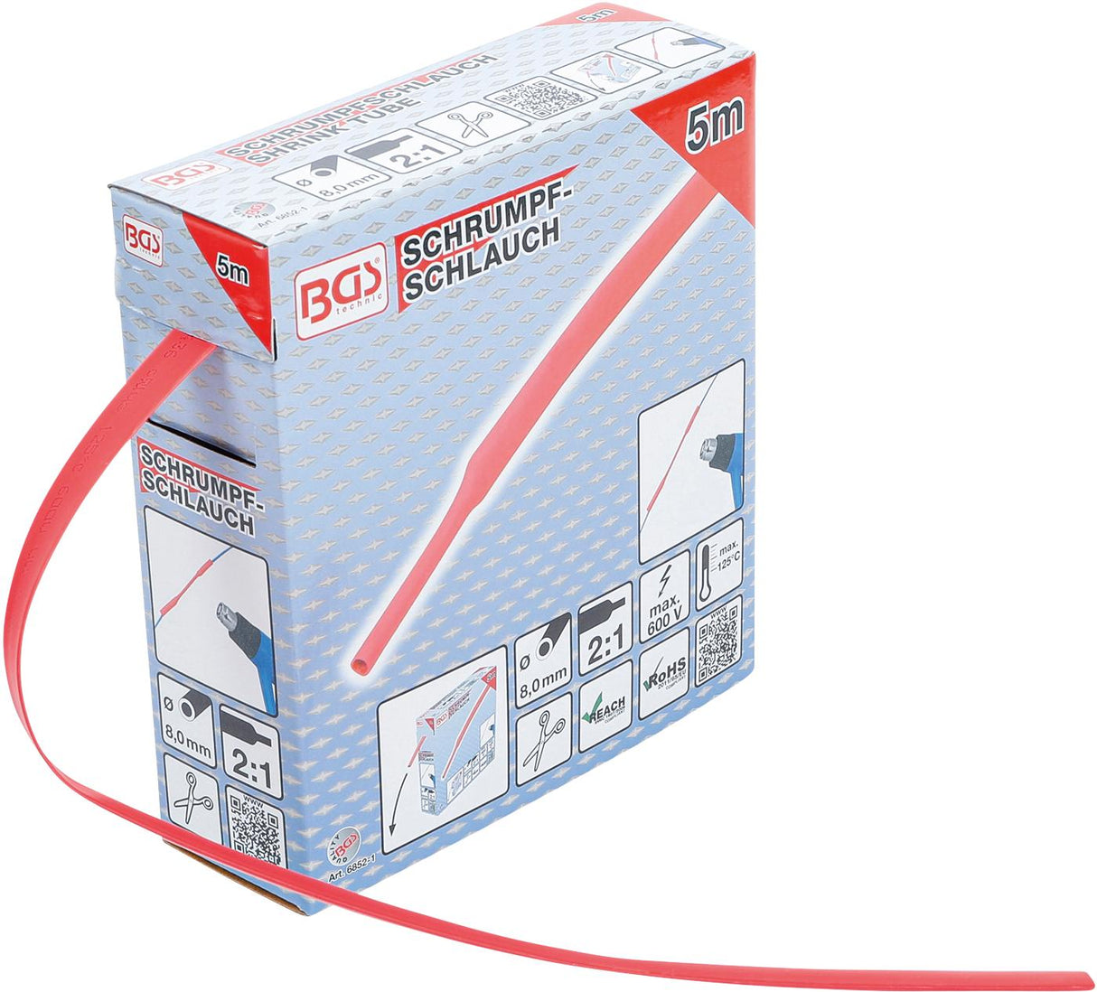 SHRINK TUBE BOX | RED | Ø 8 MM | 5 M (6852-1)