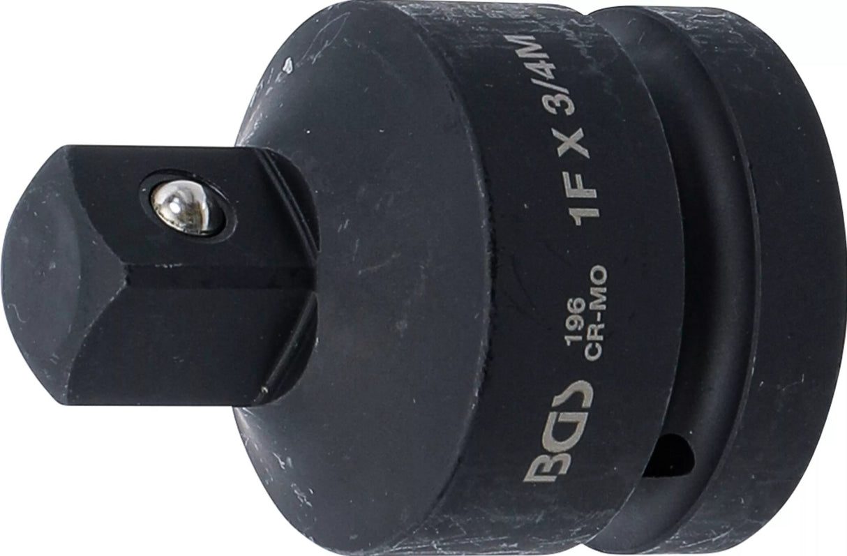 IMPACT SOCKET ADAPTOR | INTERNAL SQUARE 25 MM (1") - EXTERNAL SQUARE 20 MM (3/4") (196)
