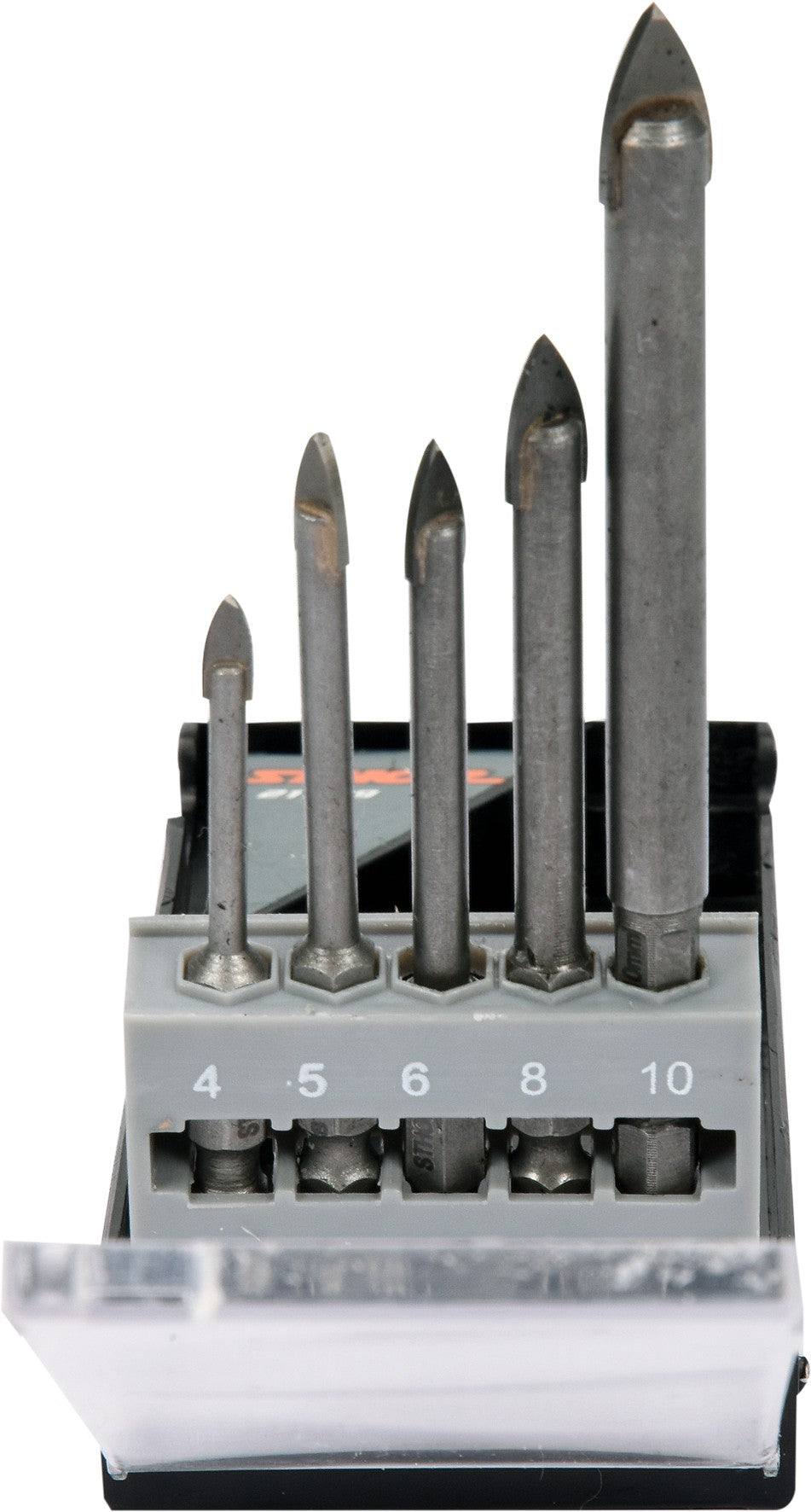 GLASS AND TILE DRILLS 5PCS 4-10MM HEX (21709)