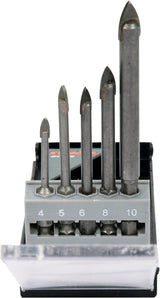 GLASS AND TILE DRILLS 5PCS 4-10MM HEX (21709)