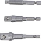 ELECTRIC DRILL ADAPTOR SET | 6.3 MM (1/4") DRIVE | 6.3 MM (1/4") / 10 MM (3/8") / 12.5 MM (1/2") | 3 PCS. (9685)