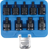 IMPACT BIT SOCKET SET | 12.5 MM (1/2") DRIVE | T-STAR (FOR TORX) T20 - T70 | 9 PCS. (5486)