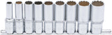 SOCKET SET, 12-POINT, DEEP | 12.5 MM (1/2") DRIVE | 10 - 24 MM | 9 PCS. (5253)