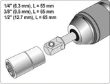 3PCS SDS SOCKET DRIVER SET 1/4,3/8,1/2 (YT-04686)