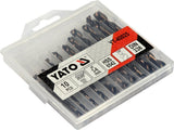 10 PCS SET DOU END MET TWI DRILL 3-6MM (YT-40025)
