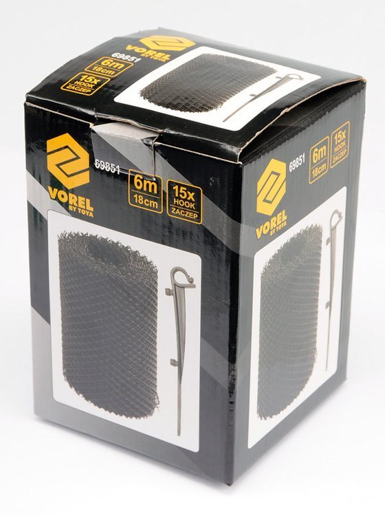 GUTTER MESH W. HOOKS 18MMX6M (69851)
