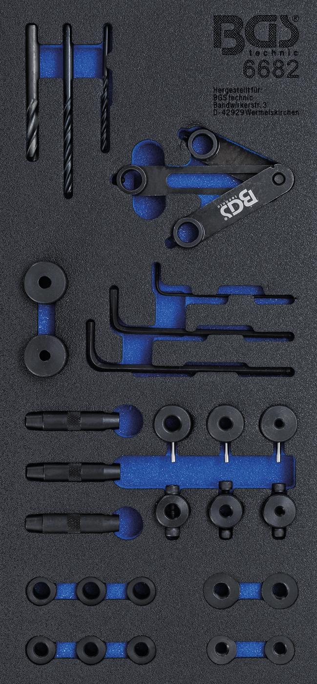 TOOL TRAY 1/3: CYLINDER HEAD DRILLING GAUGE TOOL SET | 28 PCS. (6682)