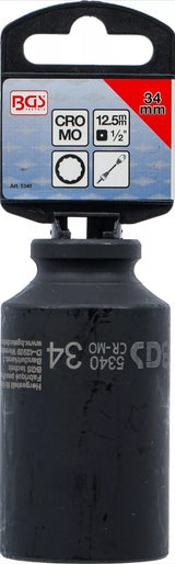 IMPACT SOCKET, 12-POINT, DEEP | 12.5 MM (1/2") DRIVE | 34 MM (5340)