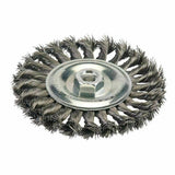 DISC TYPE BRUSH WITH THREAD | COARSE STEEL | 125 X M14 (ES742125S)