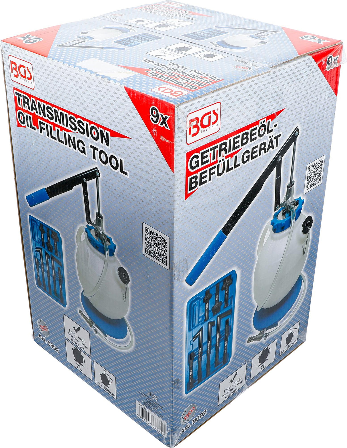TRANSMISSION OIL FILLING TOOL WITH HAND PUMP | WITH 8 ADAPTORS | 7 L (9992)