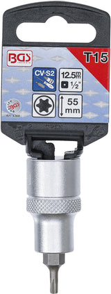BIT SOCKET | 12.5 MM (1/2") DRIVE | T-STAR (FOR TORX) T15 (4368)