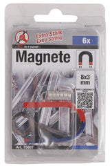 MAGNET SET | EXTRA STRONG | Ø 8 MM | 6 PCS. (79907)