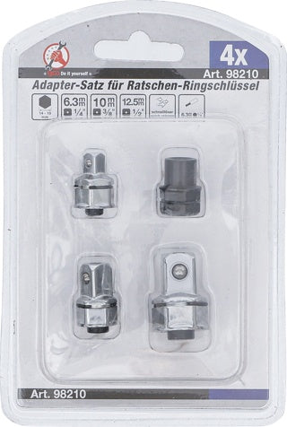 ADAPTOR SET FOR RATCHET WRENCHES | 4 PCS. (98210)