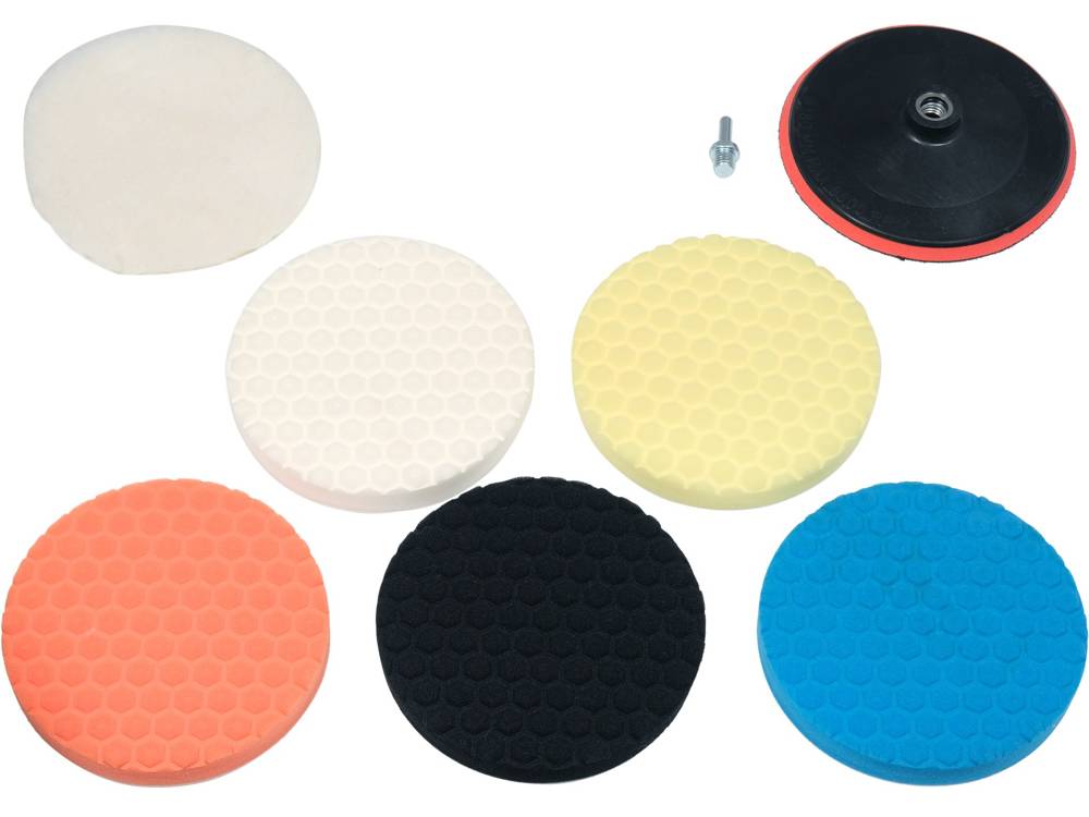 POLISHING PAD KIT 180MM, M14 8PCS (YT-47933)