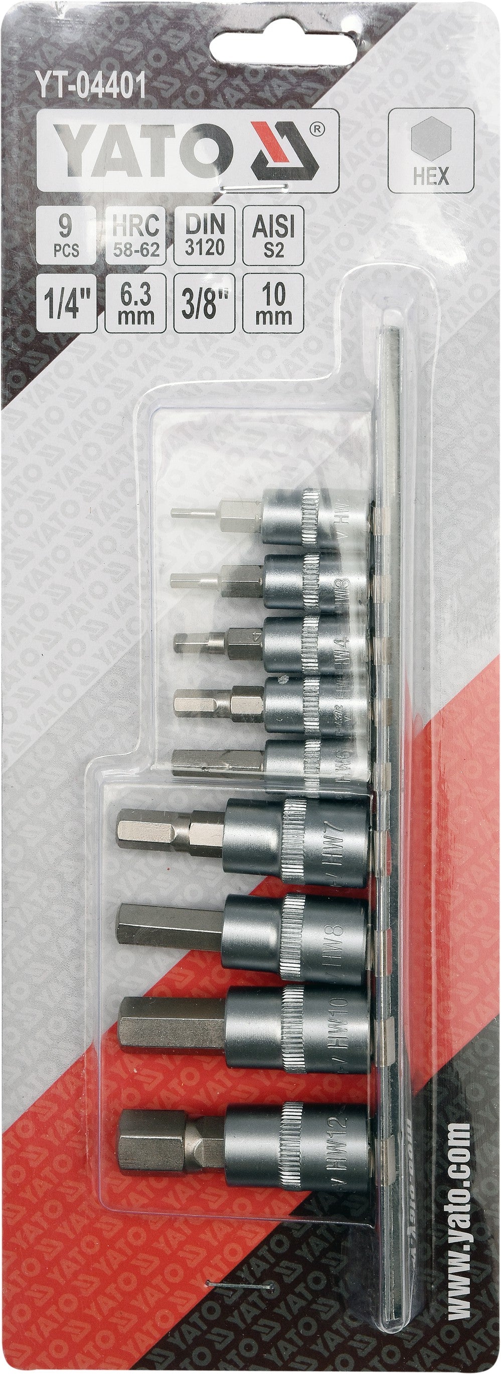 SOCKET BIT SET TORX 9PCS (YT-04401)