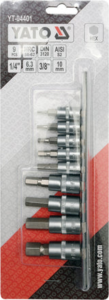 SOCKET BIT SET TORX 9PCS (YT-04401)