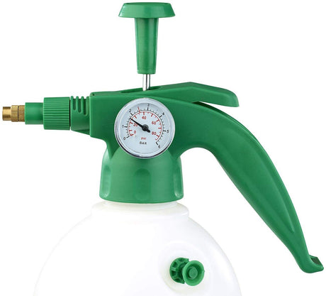 MANUAL SPRAYER WITH PRESSURE GAUGE | VALVE | STEEL PUMP | 2 L (PS02G)
