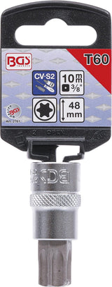 BIT SOCKET | 10 MM (3/8") DRIVE | T-STAR (FOR TORX) T60 (2761)