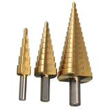 STEP DRILL BITS FOR HOLE ENLARGEMENT | METAL BOX | 4-32 MM | 3 PCS. (SK1631)