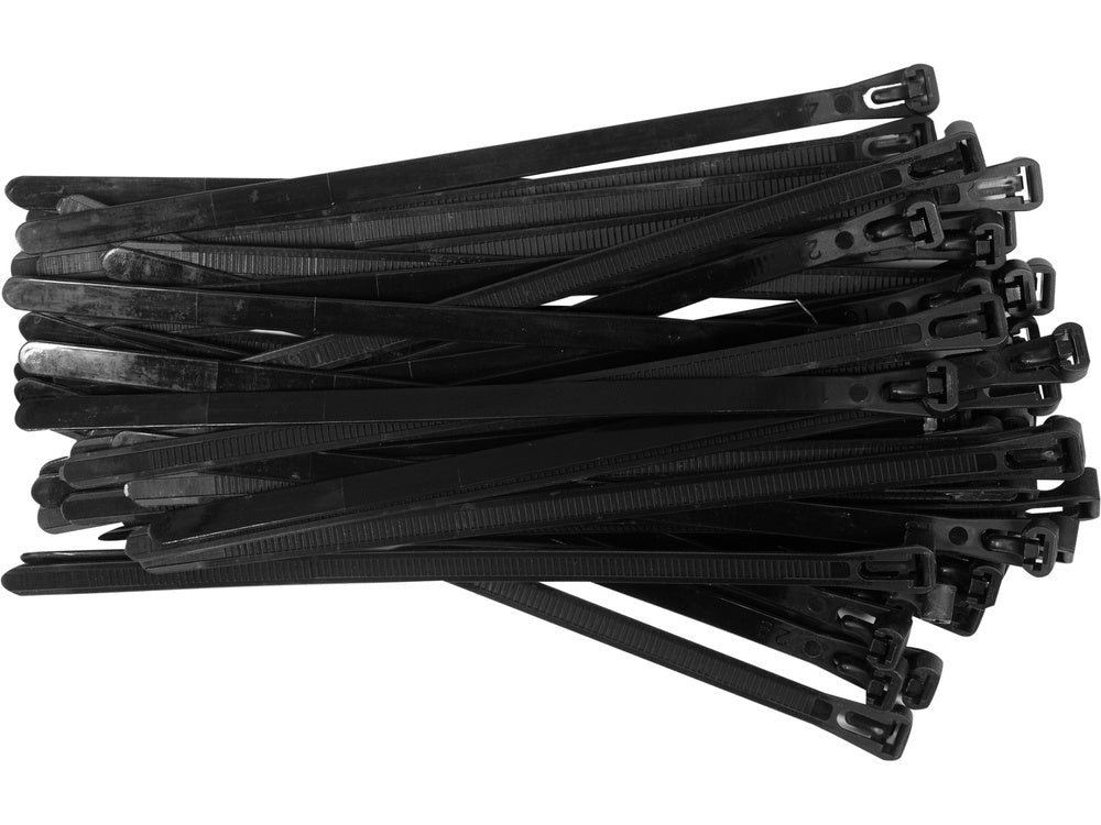 RELEASABLE CAB TIES 7,6X200MM 50PCS BLAC (YT-70673)