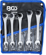 RATCHET COMBINATION WRENCH SET | OPEN | 5 PCS. (30836)