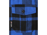 FLANNEL SHIRT BLUE S. 2XL (YT-78810)