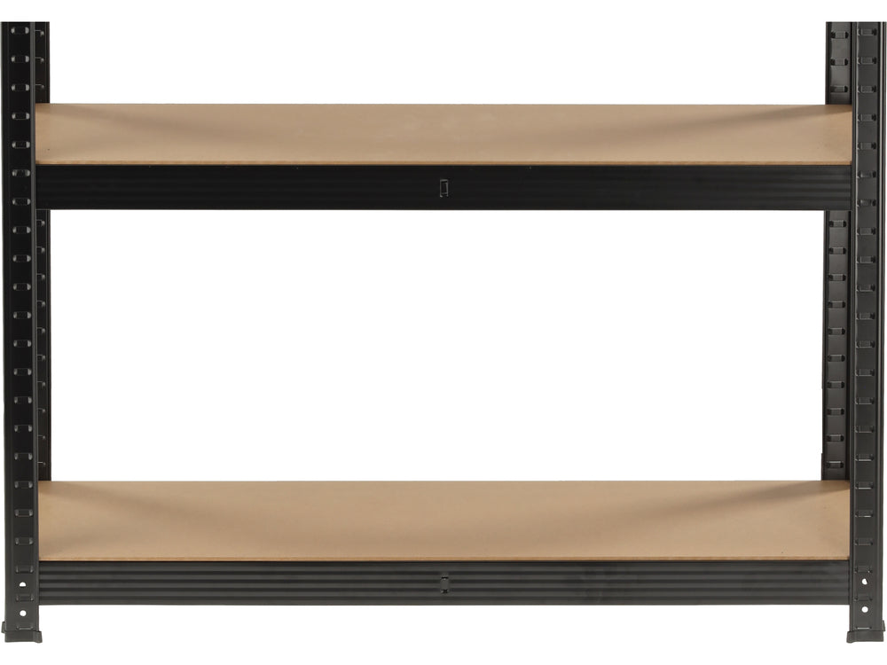 STORAGE RACK BLACK | 5 SHELVES | HDF BOARDS | 180 X 90 X 40 CM (78486)