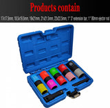 LONG IMPACT SOCKET SET | DOUBLE-SIDED / + HALF SIZES | 7 PCS. (SK7209)