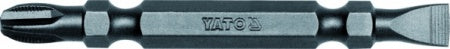 BIT CROSS/SLOTTED DOUBLE-ENDED 1/4"X65 MM, SIZE PH3-6.5 MM, S2 50 PCS. (YT-7887)