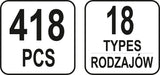 TRIM CLIPS ASSORTMENT HONDA 418 PCS (YT-06656)
