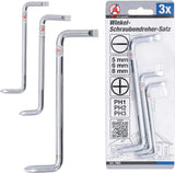 L- TYPE WRENCH SET | SLOT SL / CROSS SLOT | 3 PCS. (7982)
