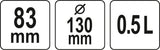 GYPSUM CONTAINER 0.5L (YT-51881)
