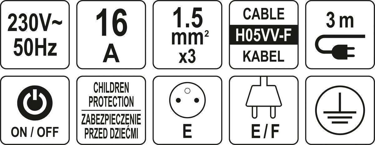 POWER STRIP W. GROUND 4S 3M (72354)
