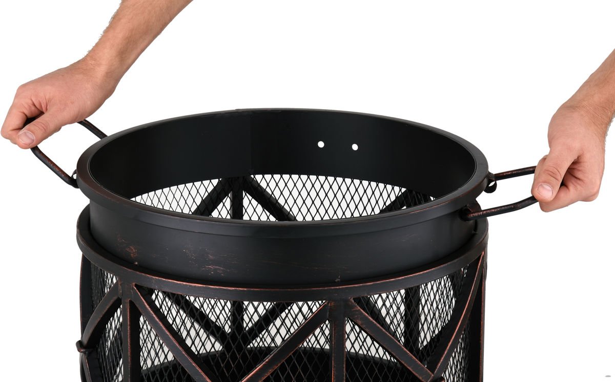 GARDEN STEEL FIRE BASKET 42CM (99702)
