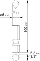 SCREWDRIVER BITS -TRIWING NR1;NR3 L100MM (YT-0496)