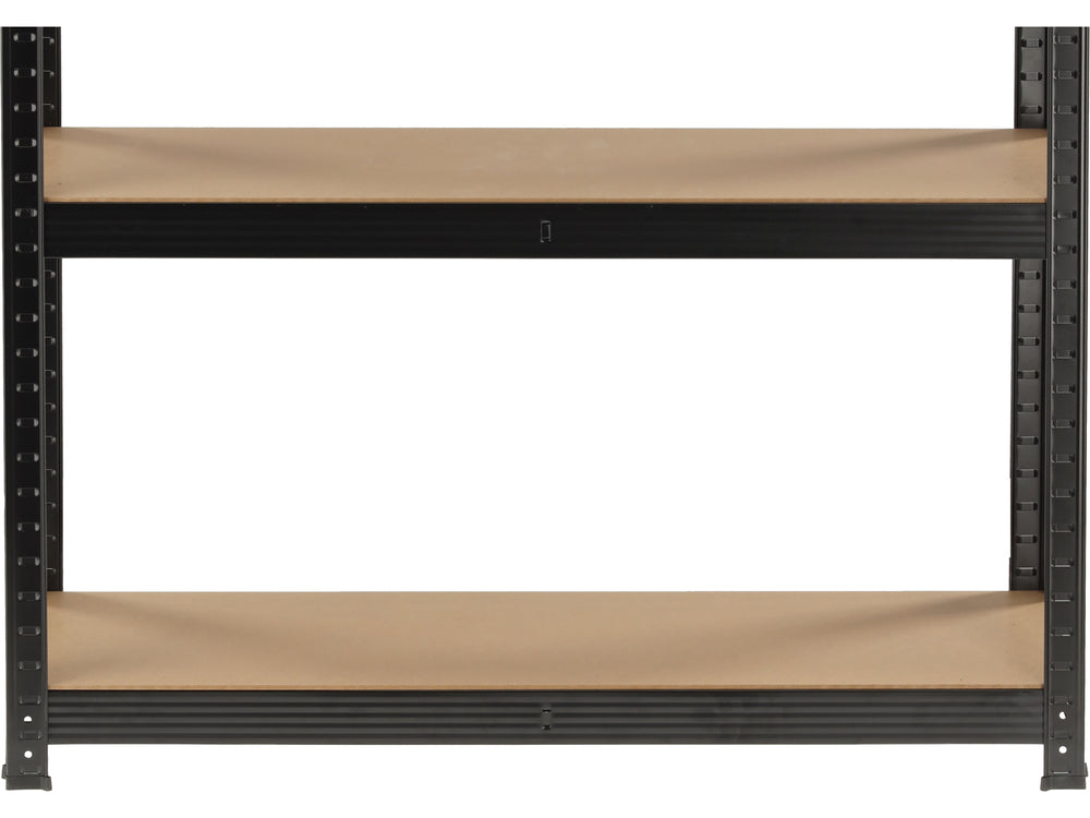 STORAGE RACK BLACK | 5 SHELVES | HDF BOARDS | 180 X 90 X 30 CM (78484)