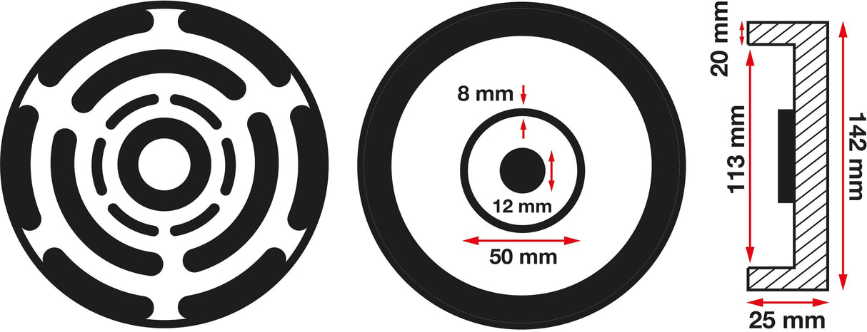 RUBBER PAD | FOR AUTO LIFTS | Ø 140 MM (6477)