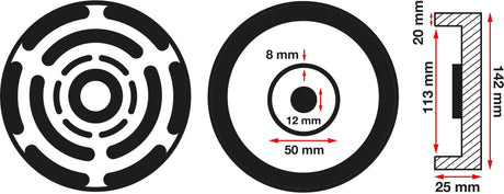 RUBBER PAD | FOR AUTO LIFTS | Ø 140 MM (6477)