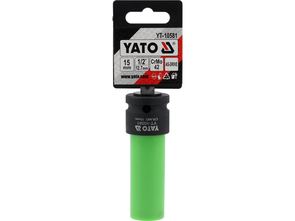 WHEEL NUT SOCKET 15MM STANDARD (YT-10581)