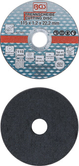 CUTTING DISCS FOR STAINLESS STEEL | Ø 115 X 1.0 X 22.2 MM | 5 PCS. (3935)