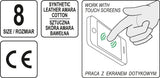 GLOVES SYNTH. LEATHER AMARA S. 8 (YT-74651)