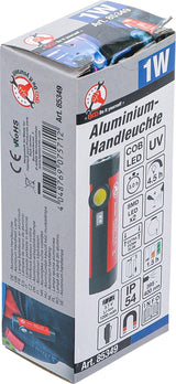 COB LED / UV-ALUMINUM HANDHELD LAMP | 1 W (85349)