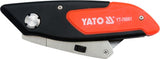 UTILITY KNIFE WITH TRAPEZOIDAL BLADES, RUBBERIZED (YT-76061)
