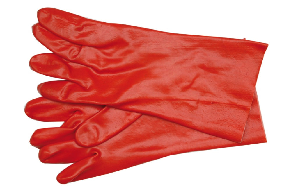 WORKING GLOVES, PVC RED 36CM (74151)