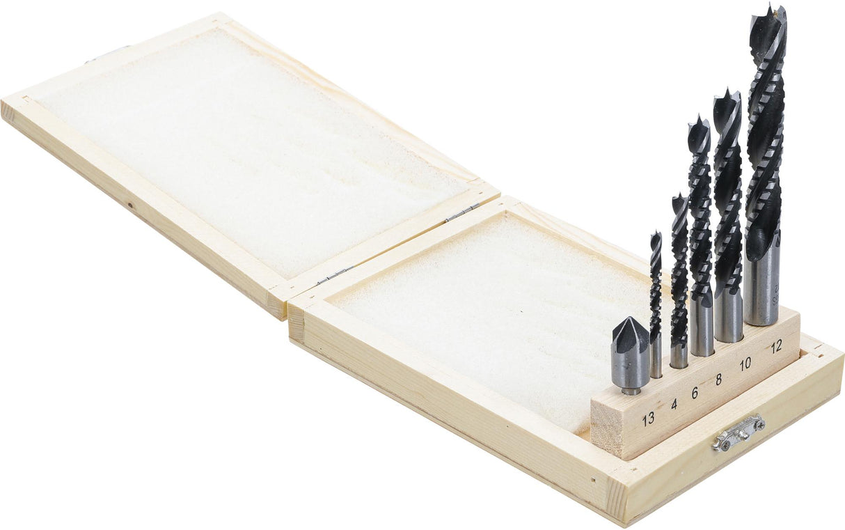 WOOD CROWN AND MILLING DRILL SET | 4 - 12 MM | 6 PCS. (50401)