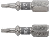 SCREWDRIVER BITS 1/4 25MM T8 2 PCS NI (YT-78010)