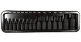 IMPACT BITS | 6.3 MM (1/4") / 10 MM (3/8") / 12.5 MM (1/2") | T-STAR (TORX) T6 - T70 | 15 PCS. (S1115)